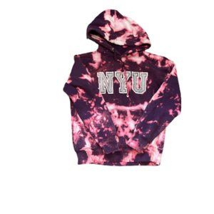 Vintage Acid Wash New York University NYU Hoodie, Adult Womens Small
